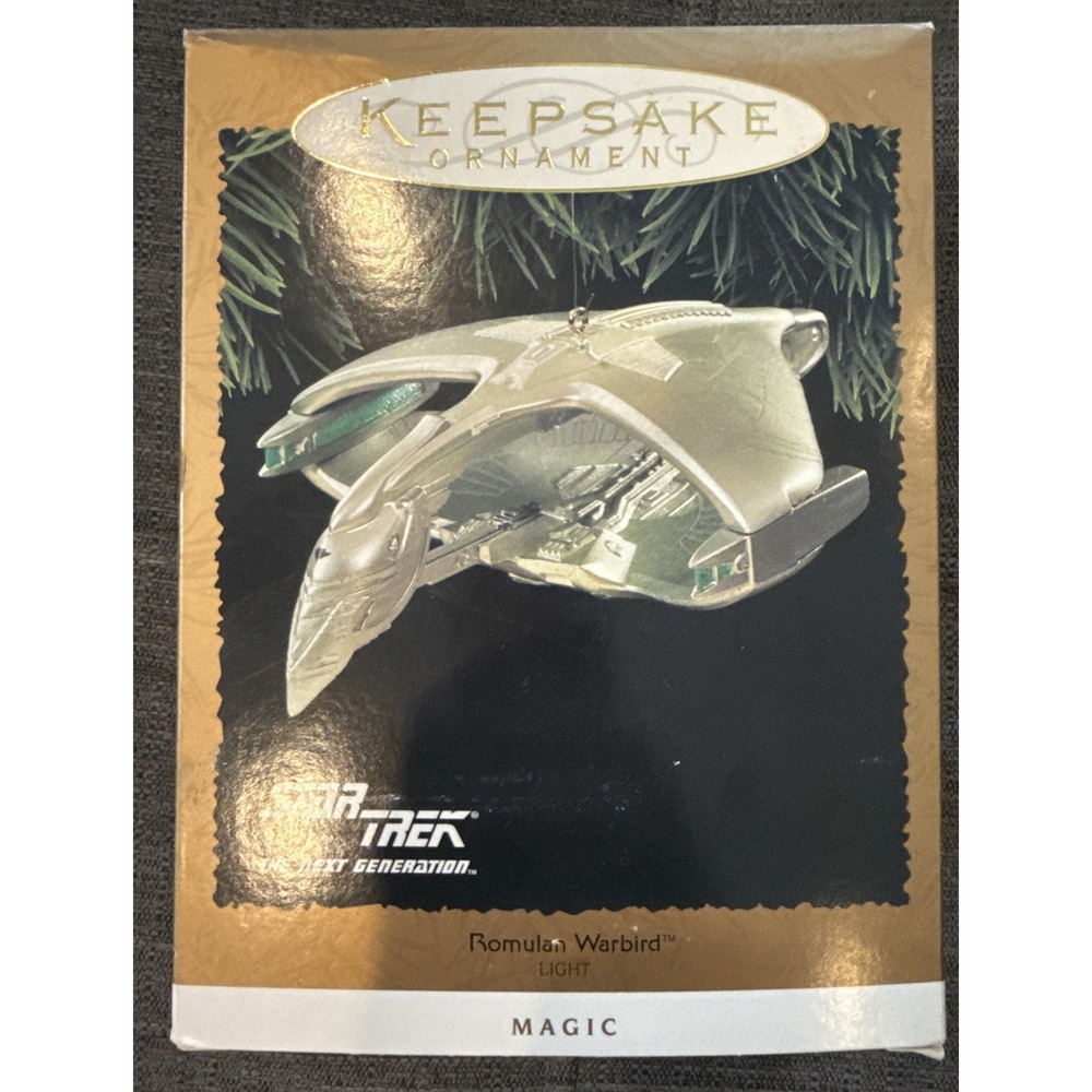 NIB Hallmark Star Trek Next Generation Romulan Warbird‎ Christmas Ornament 1995